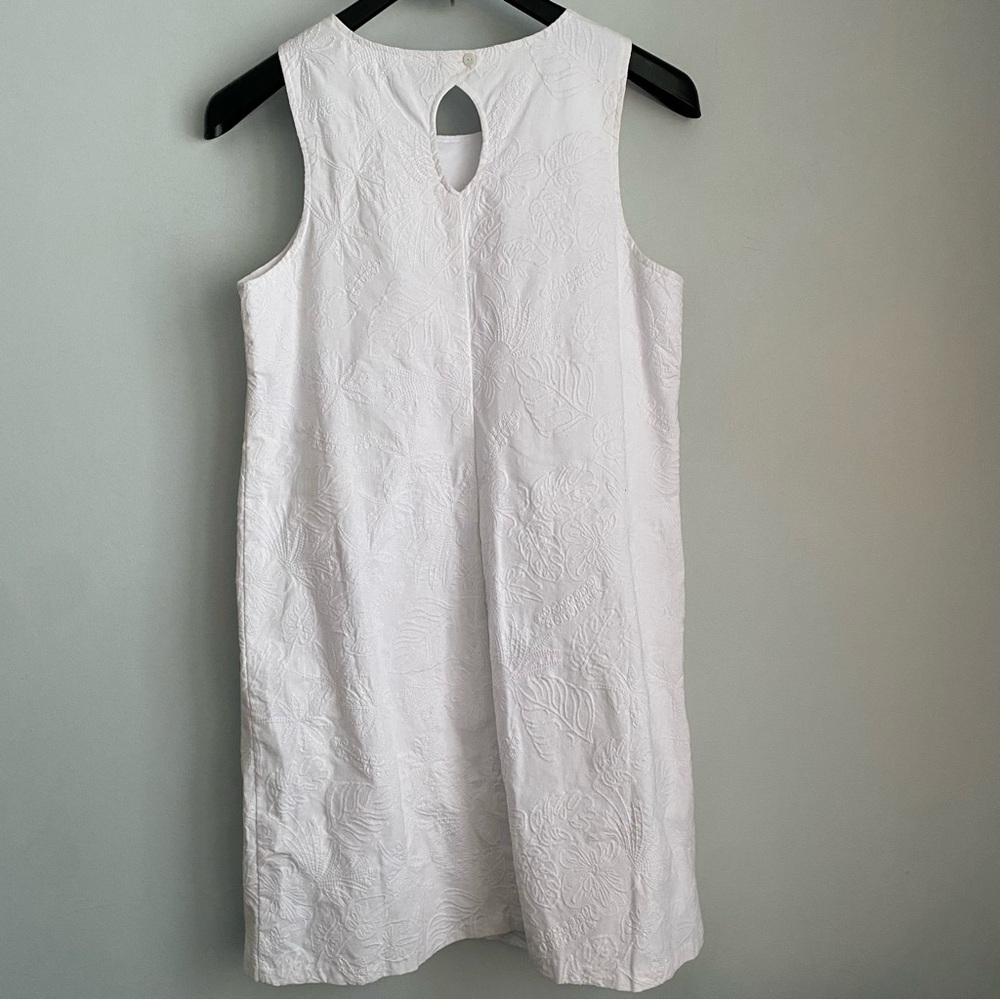 NEW Adrianna Papell White Embroidered Dress Size 10 - Picture 4 of 6